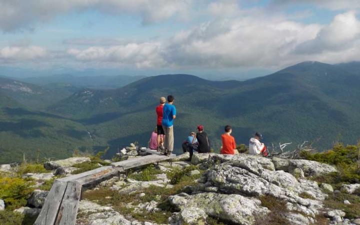 teens on summit in maine